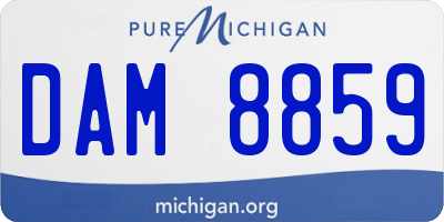 MI license plate DAM8859