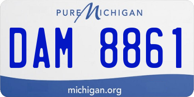 MI license plate DAM8861