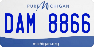 MI license plate DAM8866