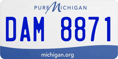 MI license plate DAM8871