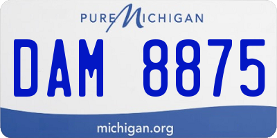 MI license plate DAM8875