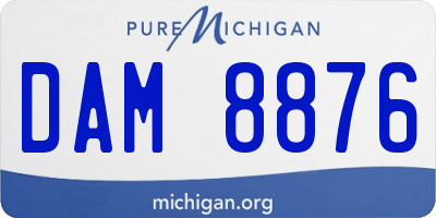 MI license plate DAM8876