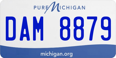MI license plate DAM8879