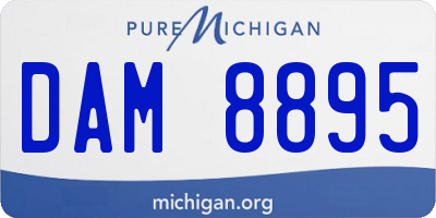 MI license plate DAM8895