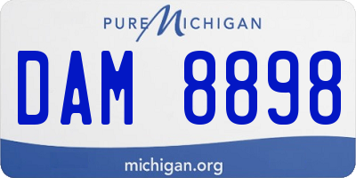 MI license plate DAM8898