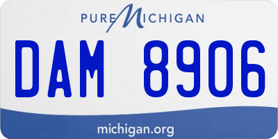 MI license plate DAM8906