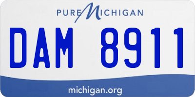 MI license plate DAM8911