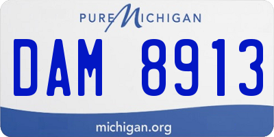 MI license plate DAM8913