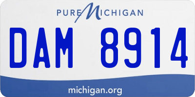 MI license plate DAM8914