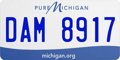 MI license plate DAM8917