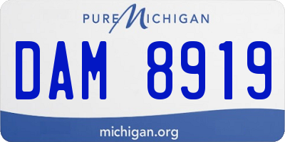 MI license plate DAM8919