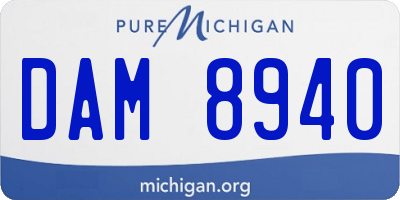 MI license plate DAM8940