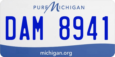MI license plate DAM8941