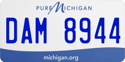 MI license plate DAM8944