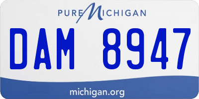 MI license plate DAM8947