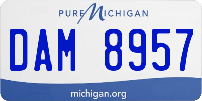 MI license plate DAM8957