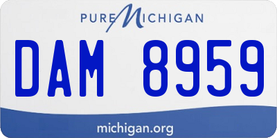 MI license plate DAM8959