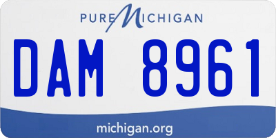 MI license plate DAM8961