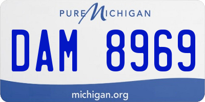 MI license plate DAM8969