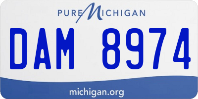 MI license plate DAM8974