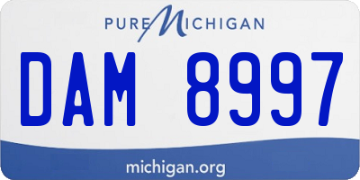 MI license plate DAM8997