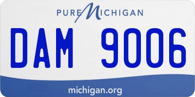 MI license plate DAM9006