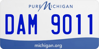 MI license plate DAM9011