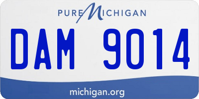 MI license plate DAM9014