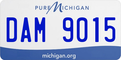MI license plate DAM9015
