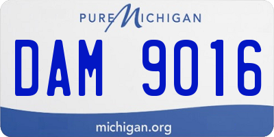 MI license plate DAM9016