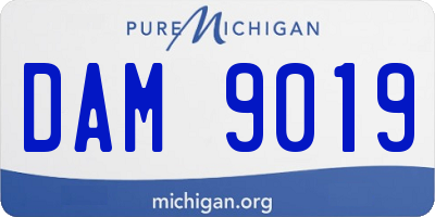 MI license plate DAM9019