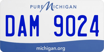 MI license plate DAM9024