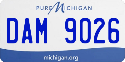 MI license plate DAM9026