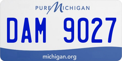 MI license plate DAM9027