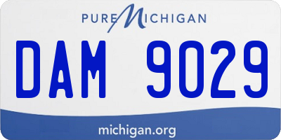 MI license plate DAM9029