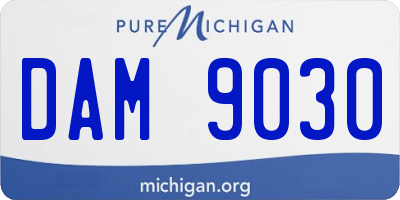 MI license plate DAM9030