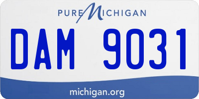 MI license plate DAM9031