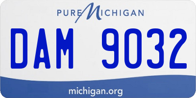 MI license plate DAM9032