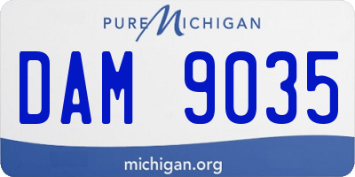 MI license plate DAM9035
