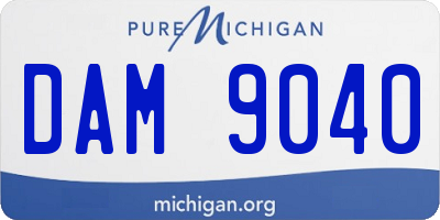 MI license plate DAM9040