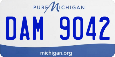 MI license plate DAM9042