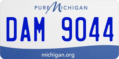 MI license plate DAM9044