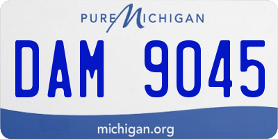 MI license plate DAM9045