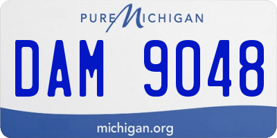 MI license plate DAM9048