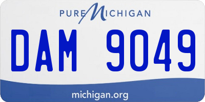 MI license plate DAM9049