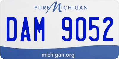MI license plate DAM9052