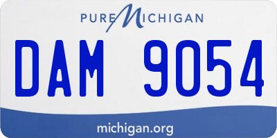 MI license plate DAM9054