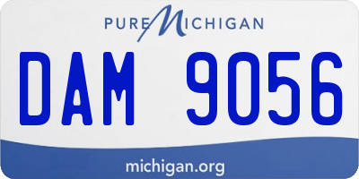 MI license plate DAM9056
