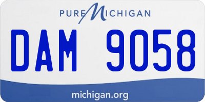 MI license plate DAM9058