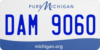 MI license plate DAM9060